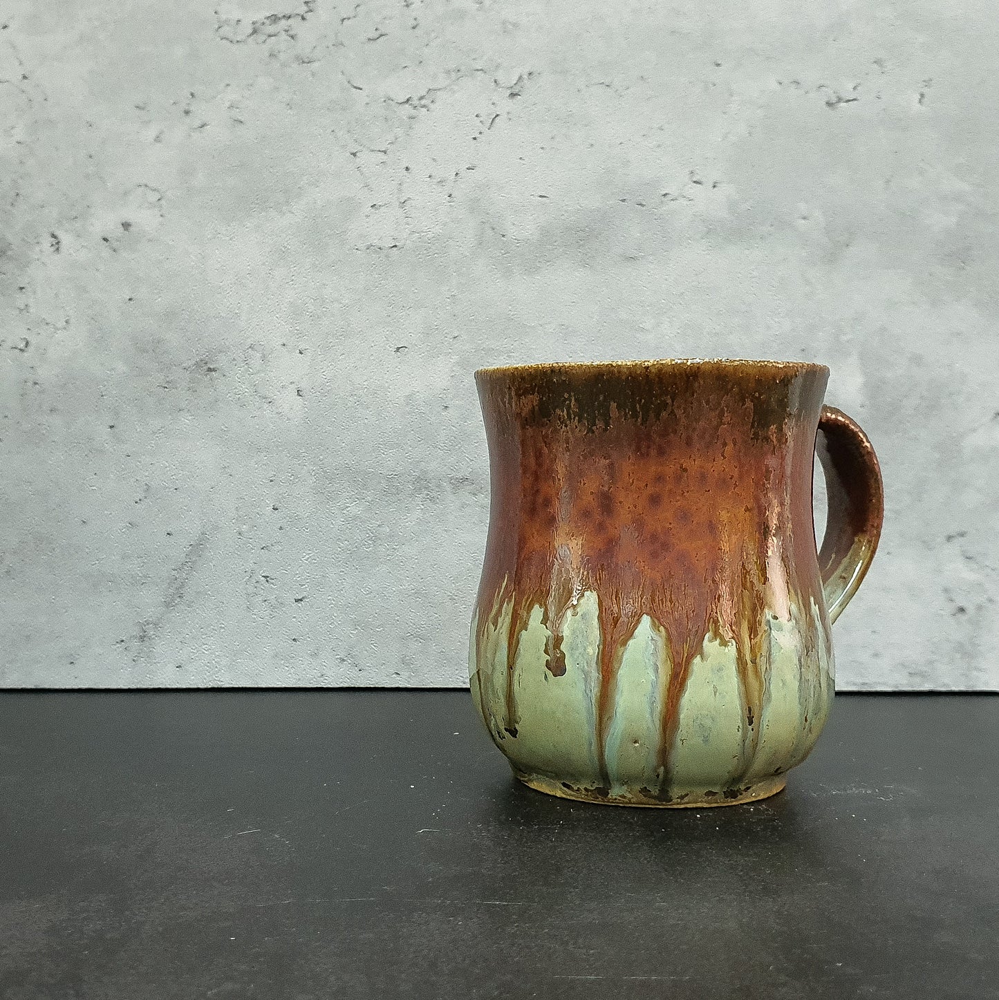 Turquoise Copper Drips Mug