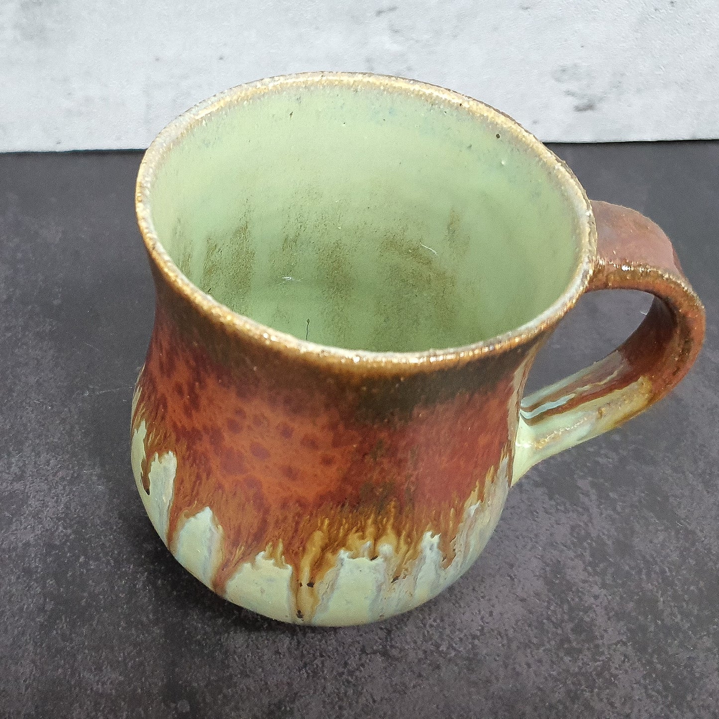 Turquoise Copper Drips Mug