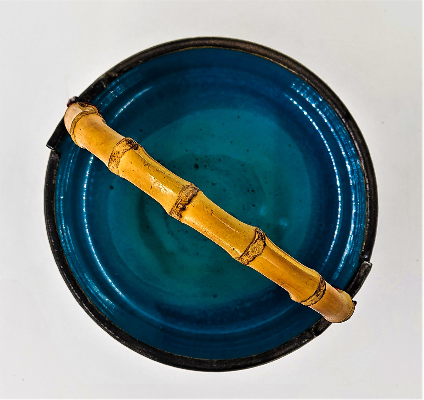 Blue Orient Rice Server / Bucket (with cane handle)