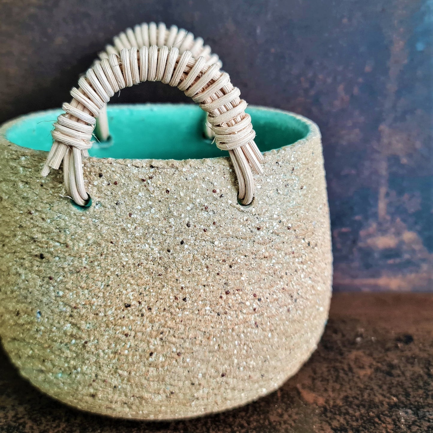 Turquoise Textured Basket