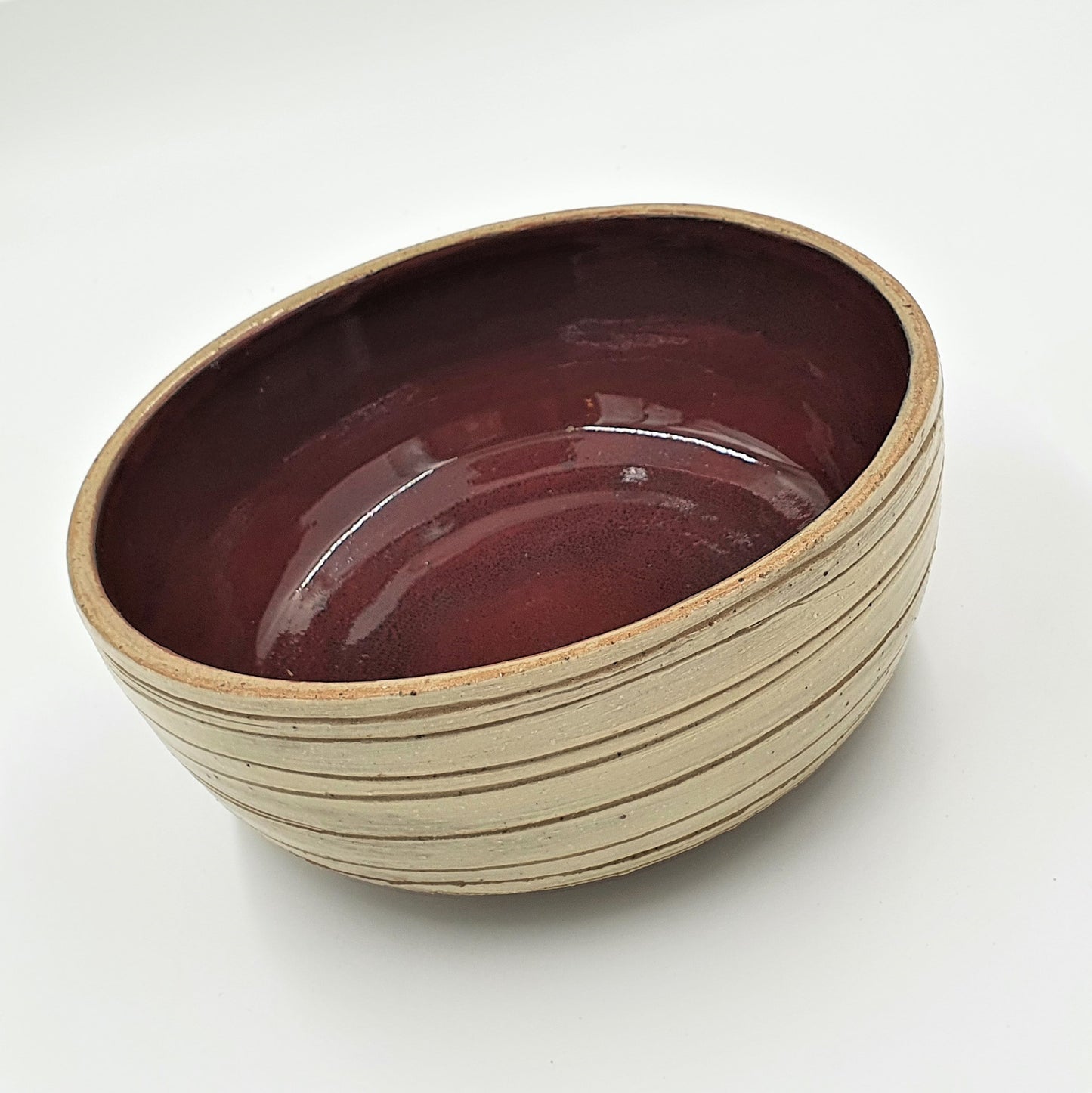 Red Oval Large Serving Bowl